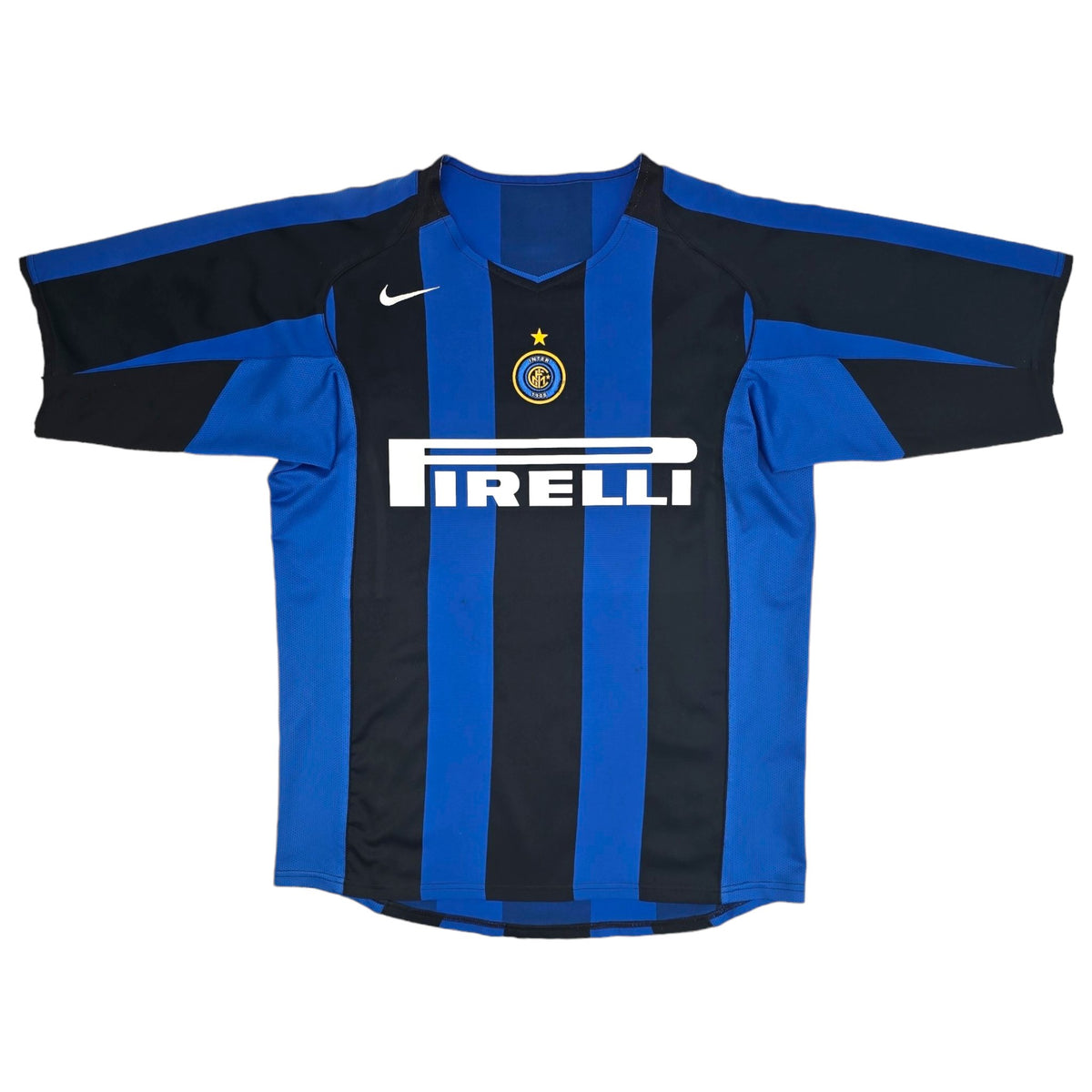 2004/05 Inter Milan Home Football Shirt (L) Nike #11 Mihajlovic - Football Finery - FF204167