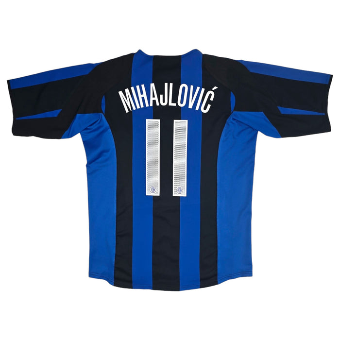 2004/05 Inter Milan Home Football Shirt (L) Nike #11 Mihajlovic - Football Finery - FF204167