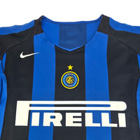 2004/05 Inter Milan Home Football Shirt (L) Nike #11 Mihajlovic - Football Finery - FF204167