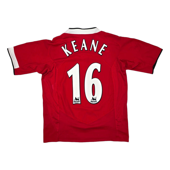 2004/05 Manchester United Home Football Shirt (M) Nike #16 Keane - Football Finery - FF202559