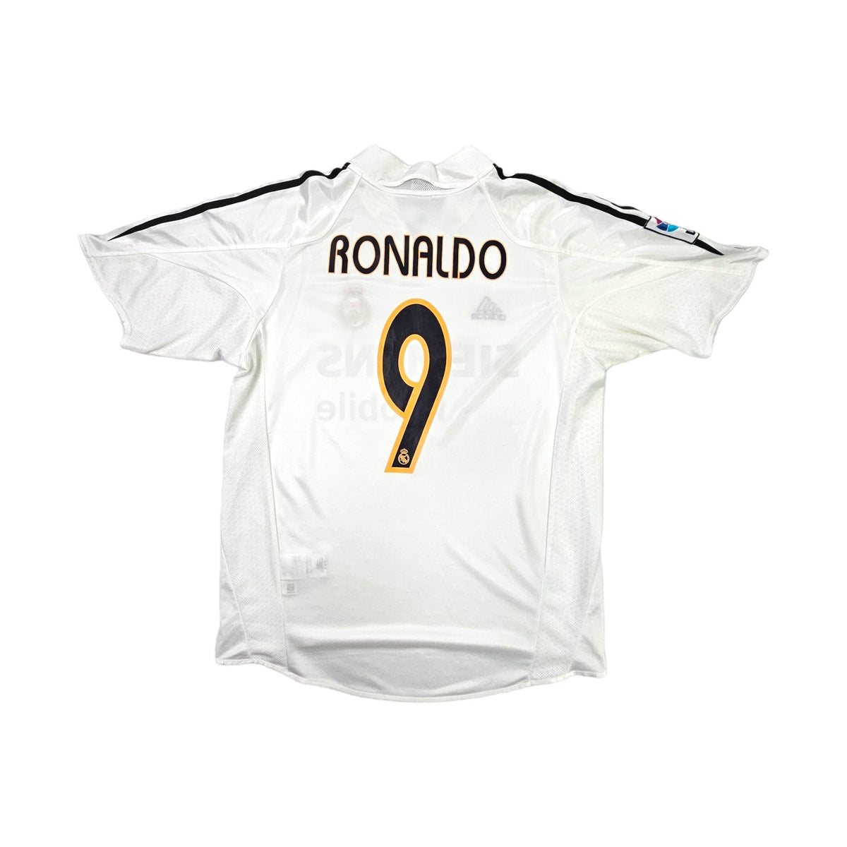 2004/05 Real Madrid Home Football Shirt (M) Adidas #9 Ronaldo - Football Finery - FF203267