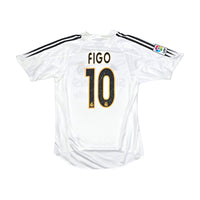 2004/05 Real Madrid Home Football Shirt (S) Adidas #10 Figo - Football Finery - FF203437