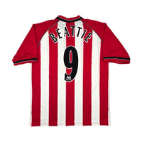 2004/05 Southampton Home Football Shirt (L) Saints #9 Beattie - Football Finery - FF204418