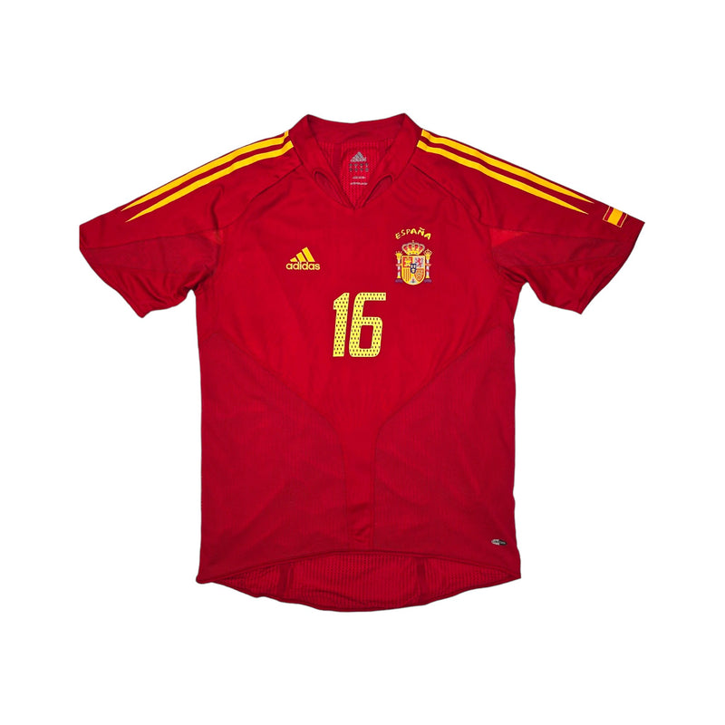 2004/05 Spain Home Football Shirt (M) Adidas #16 Alonso (Player Version) - Football Finery - FF203872