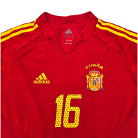 2004/05 Spain Home Football Shirt (M) Adidas #16 Alonso (Player Version) - Football Finery - FF203872