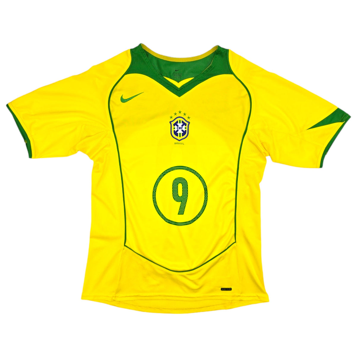 2004/06 Brazil Home Football Shirt (S) Nike #9 Ronaldo - Football Finery - FF204431