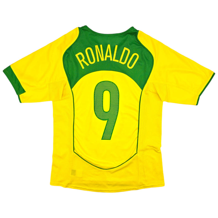 2004/06 Brazil Home Football Shirt (S) Nike #9 Ronaldo - Football Finery - FF204431