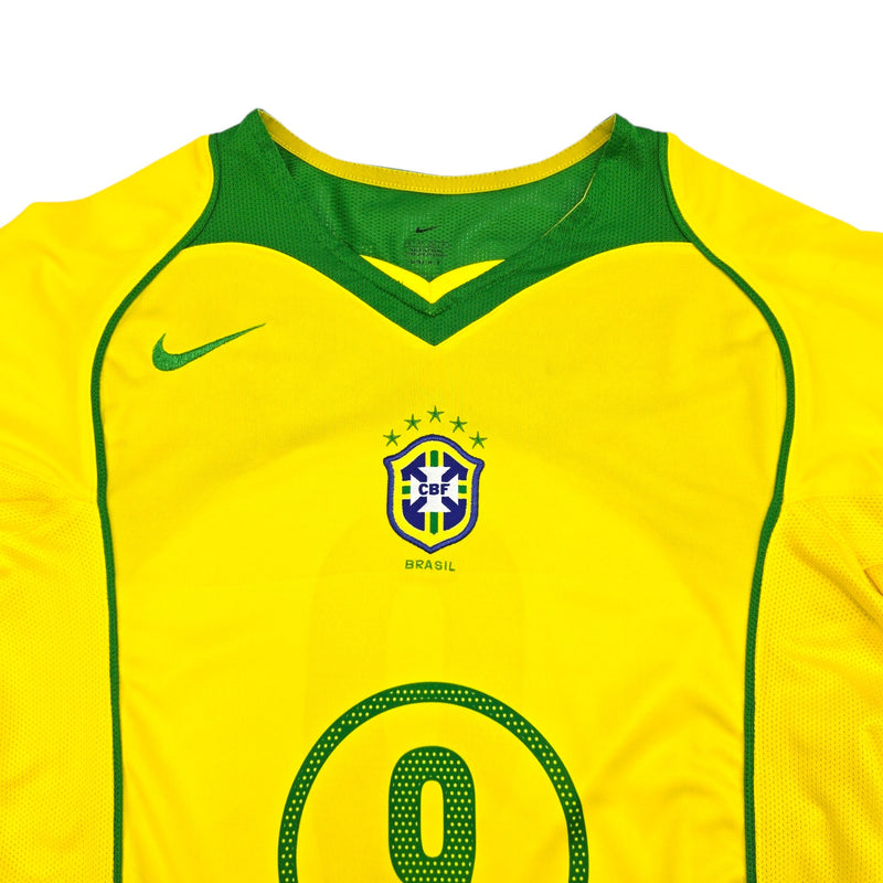 2004/06 Brazil Home Football Shirt (S) Nike #9 Ronaldo - Football Finery - FF204431