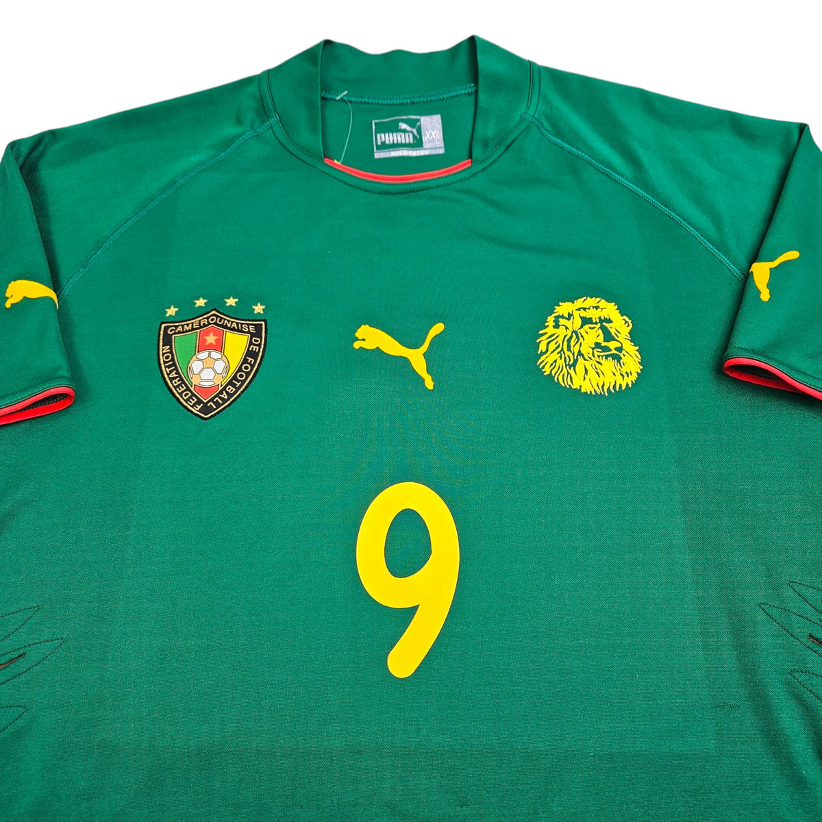 2004/06 Cameroon Home Football Shirt (2XL) Puma #9 Eto'o - Football Finery - FF203489