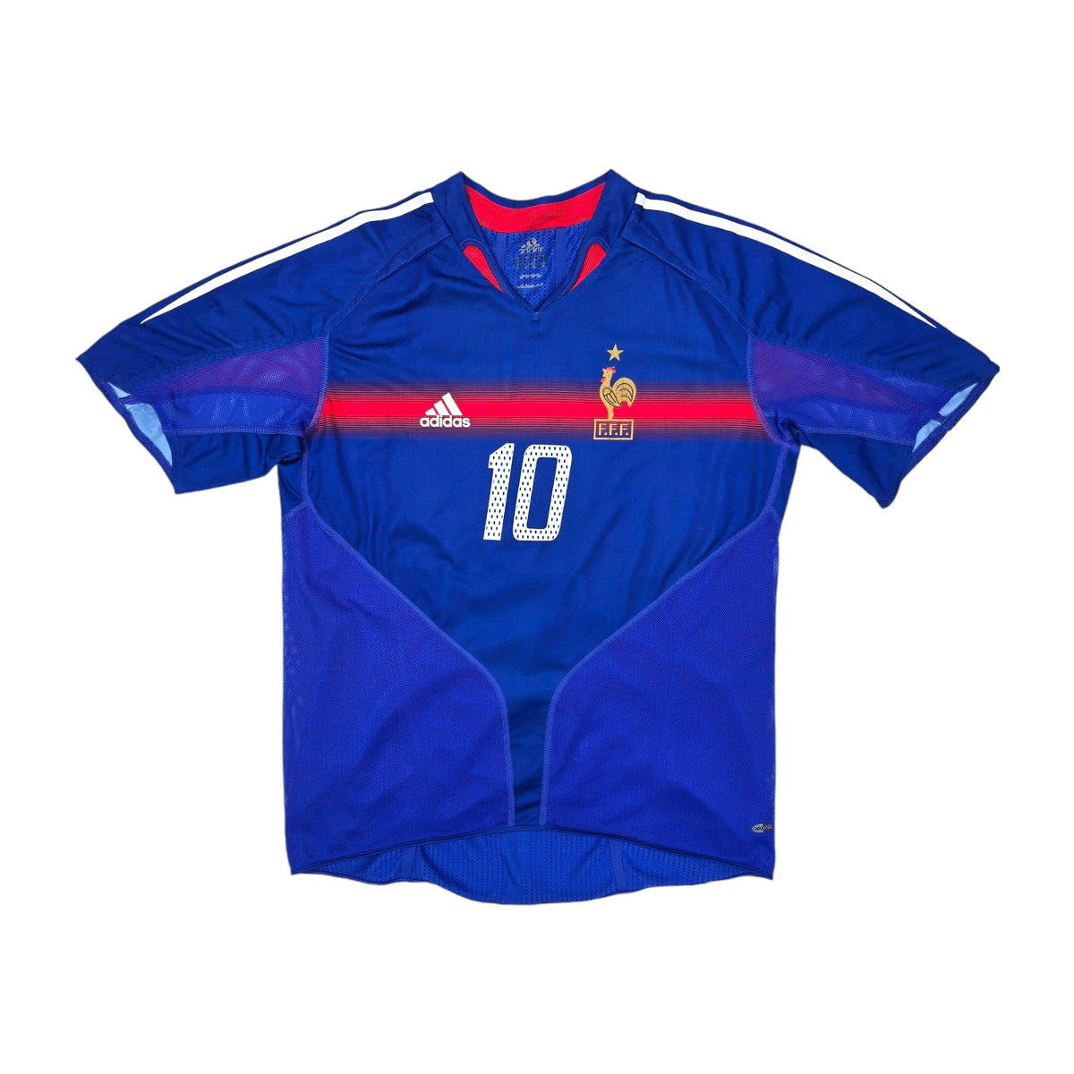 2004/06 France Home Football Shirt (L) Adidas #10 Zidane (Player Version) - Football Finery - FF203913