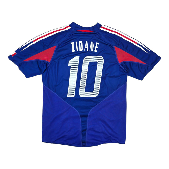 2004/06 France Home Football Shirt (L) Adidas #10 Zidane (Player Version) - Football Finery - FF203913