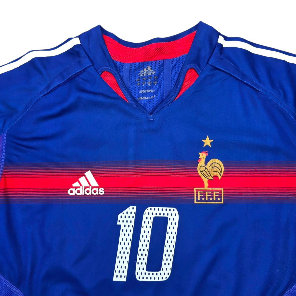 2004/06 France Home Football Shirt (L) Adidas #10 Zidane (Player Version) - Football Finery - FF203913