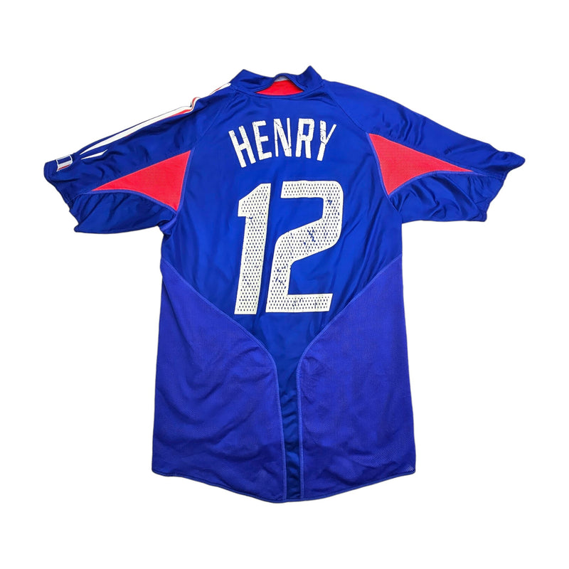 2004/06 France Home Football Shirt (S) Adidas #12 Henry - Football Finery - FF203710