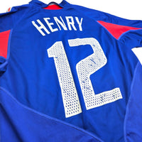 2004/06 France Home Football Shirt (S) Adidas #12 Henry - Football Finery - FF203710