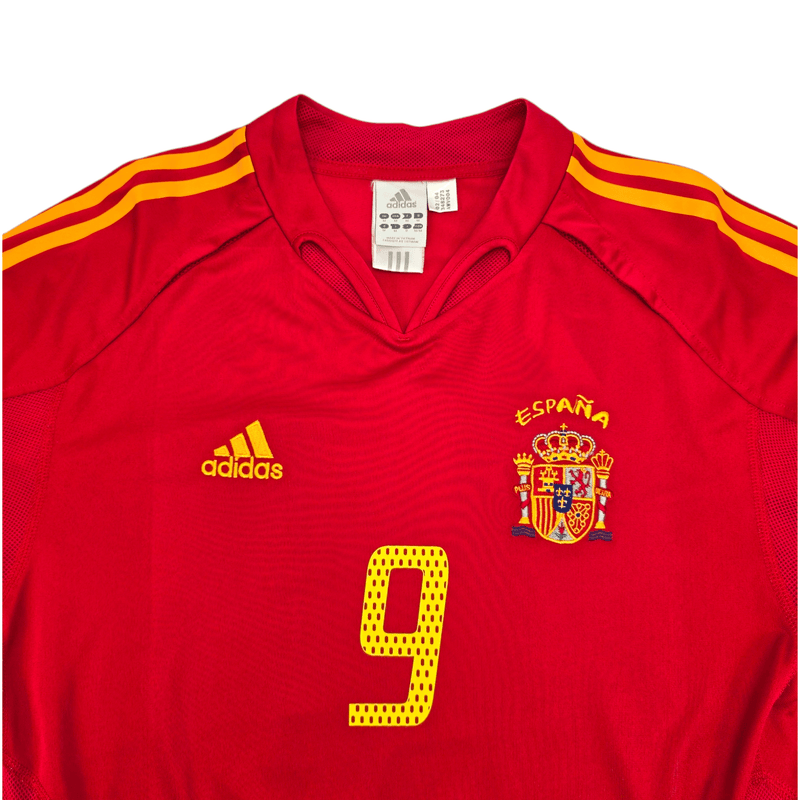 2004/06 Spain Home Football Shirt (M) Adidas #9 Torres - Football Finery - FF204311