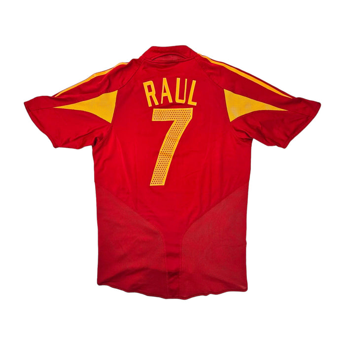 2004/06 Spain Home Football Shirt (S) Adidas #7 Raul - Football Finery - FF203286