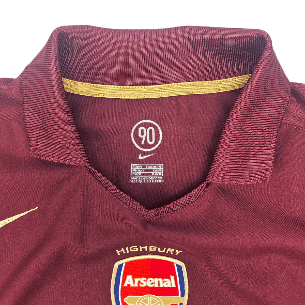 2005/06 Arsenal Home Football Shirt (M) Nike #10 Bergkamp - Football Finery - FF300403