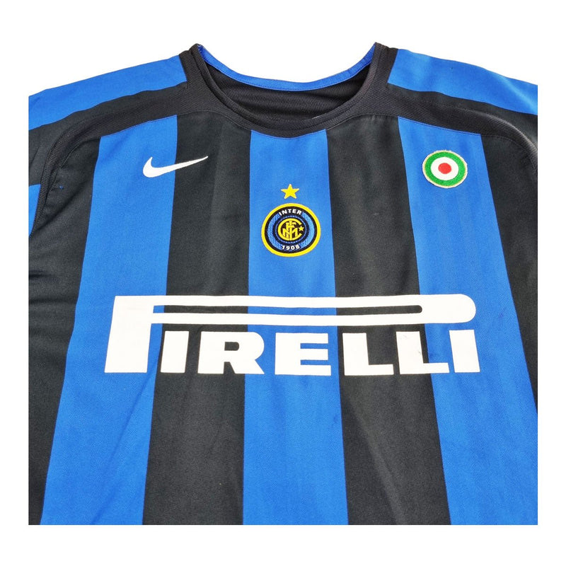 2005/06 Inter Milan Home Football Shirt (L) Nike #7 Figo - Football Finery - FF202528