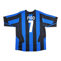 2005/06 Inter Milan Home Football Shirt (L) Nike #7 Figo - Football Finery - FF202528