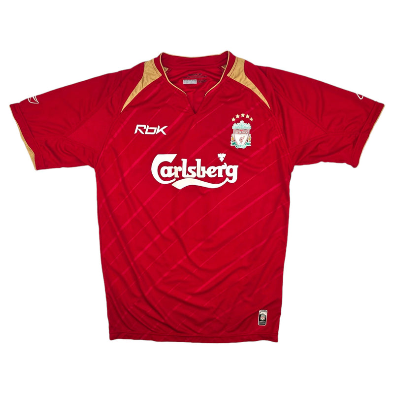 2005/06 Liverpool Home Football Shirt (M) Reebok #8 Gerrard (UCL) - Football Finery - FF204422