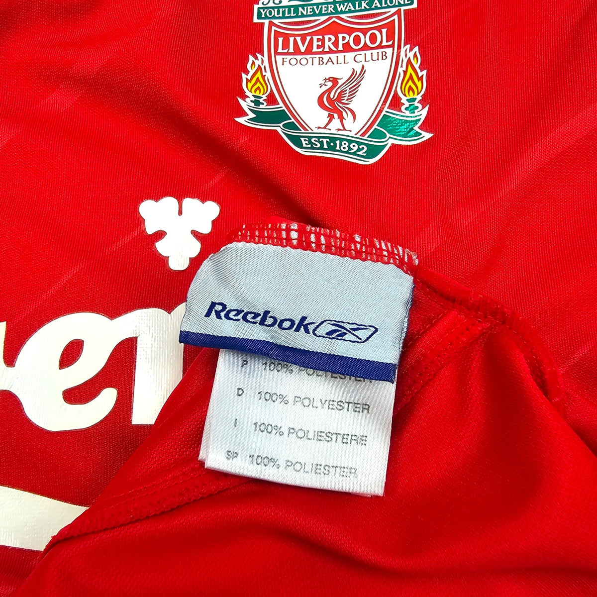 2005/06 Liverpool Home Football Shirt (M) Reebok #8 Gerrard (UCL) - Football Finery - FF204422