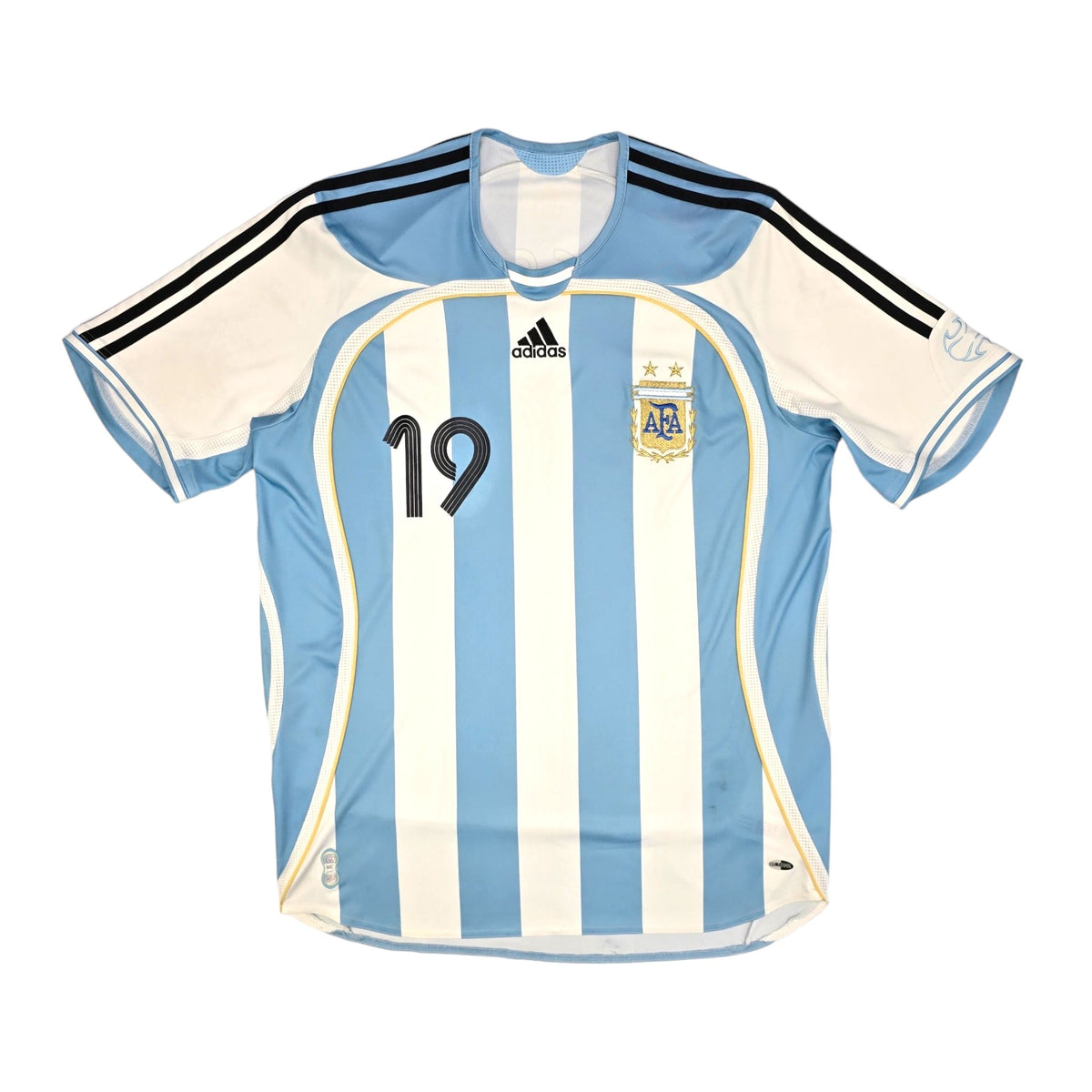 2006/07 Argentina Away Football Shirt (L) Adidas #19 Messi - Football Finery - FF204161