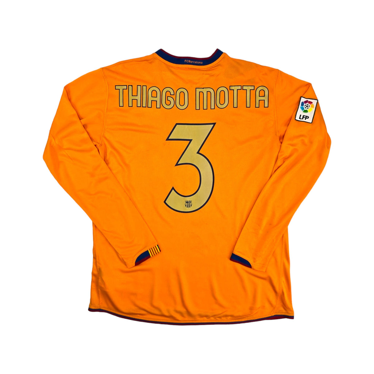 2006/07 Barcelona Away Football Shirt (L) Nike #3 Thiago Motta - Football Finery - FF204247