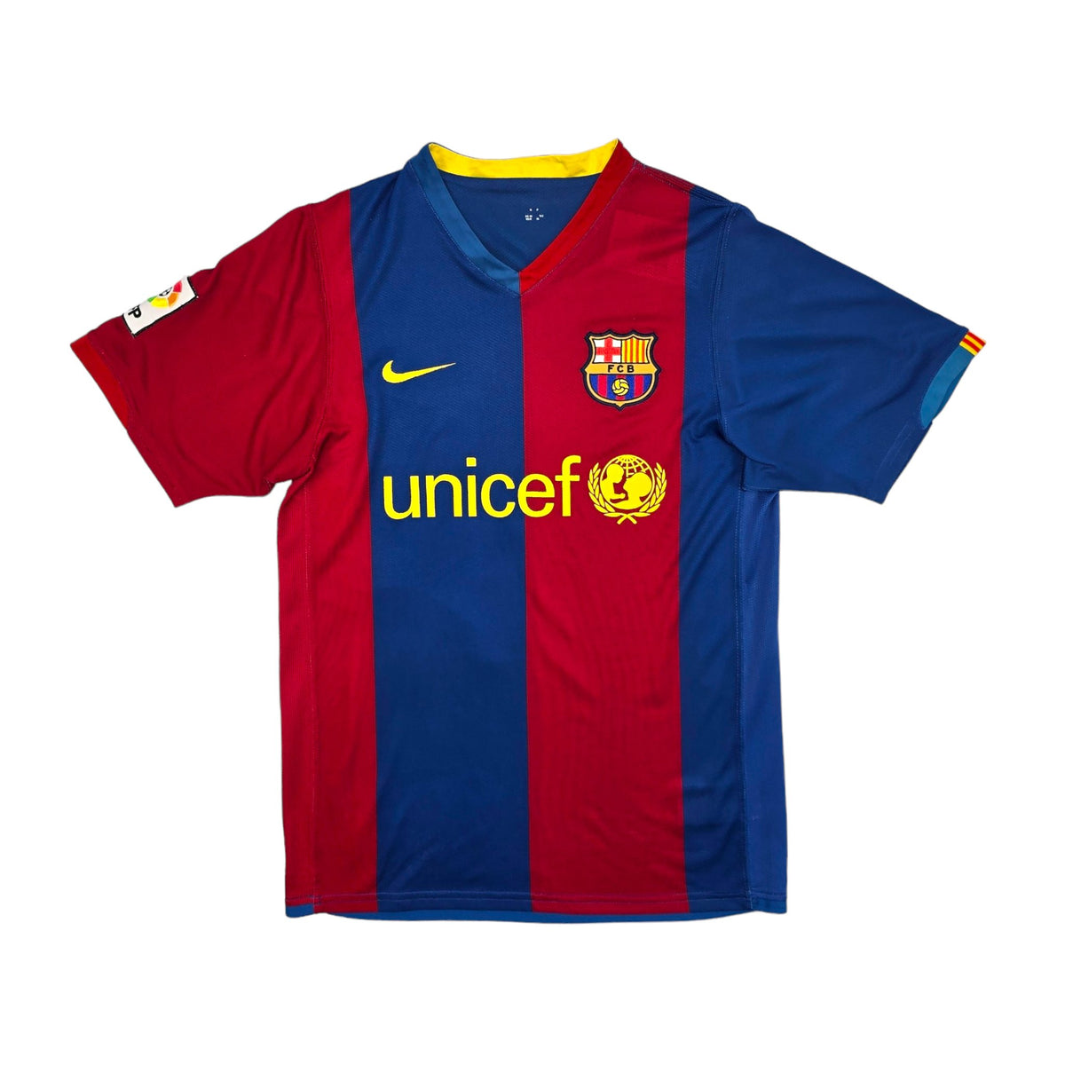 2006/07 Barcelona Home Football Shirt (S) Nike #19 Messi - Football Finery - FF204018