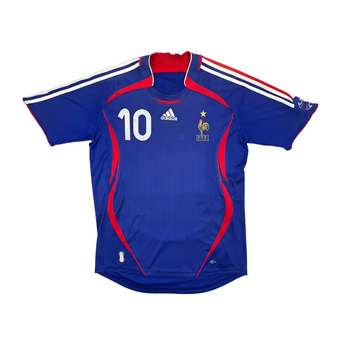 2006/07 France Home Football Shirt (M) Adidas # 10 Zidane - Football Finery - FF204090