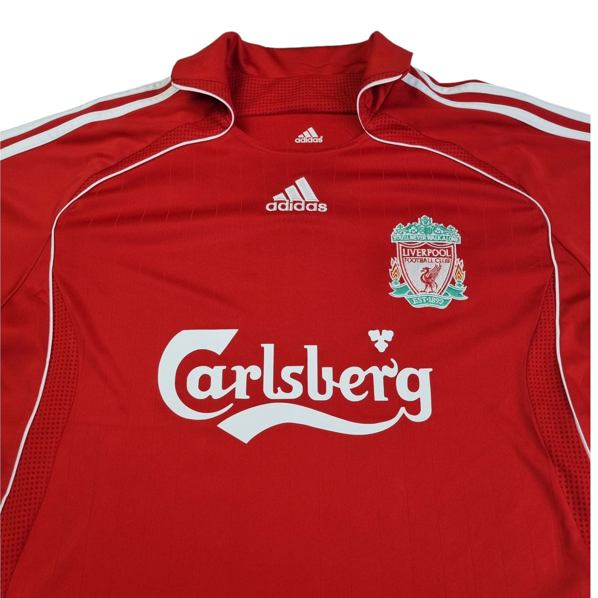 2006/07 Liverpool Home Football Shirt (M) Adidas #8 Gerrard - Football Finery - FF202937