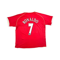 2006/07 Manchester United Home Football Shirt (XL) Nike #7 Ronaldo - Football Finery - FF203684