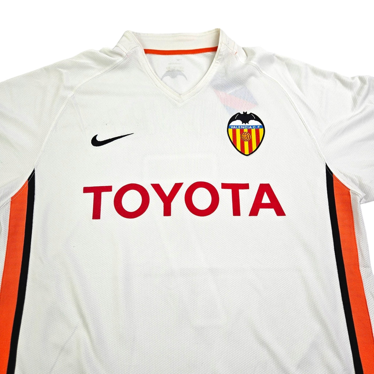 2006/07 Valencia Home Football Shirt (M) Nike #7 Villa - Football Finery - FF203601