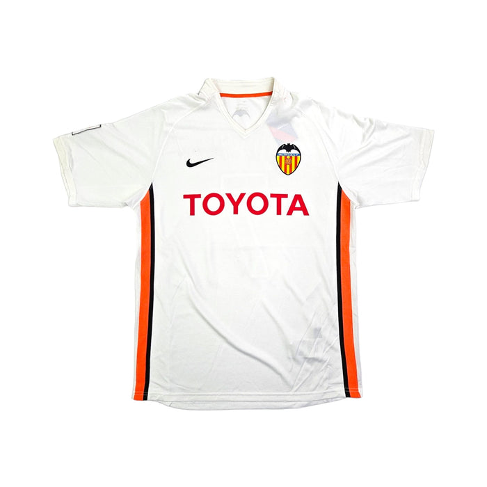 2006/07 Valencia Home Football Shirt (M) Nike #7 Villa - Football Finery - FF203601