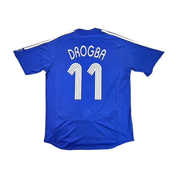 2006/08 Chelsea Home Football Shirt (L) Adidas #11 Drogba - Football Finery - FF203426