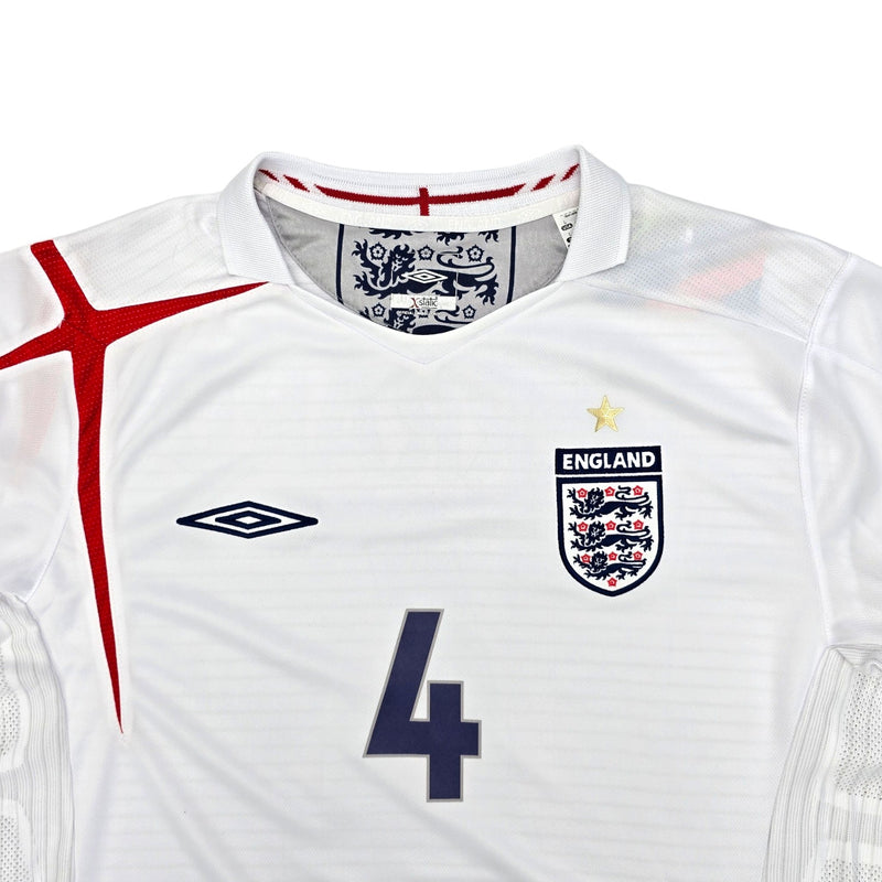 2006/08 England Home Football Shirt (L) Nike #4 Gerrard - Football Finery - FF203802