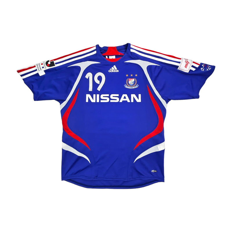 2007 Yokohama F. Marinos Home Football Shirt (L) Adidas # 19 (Inui) - Football Finery - FF202792