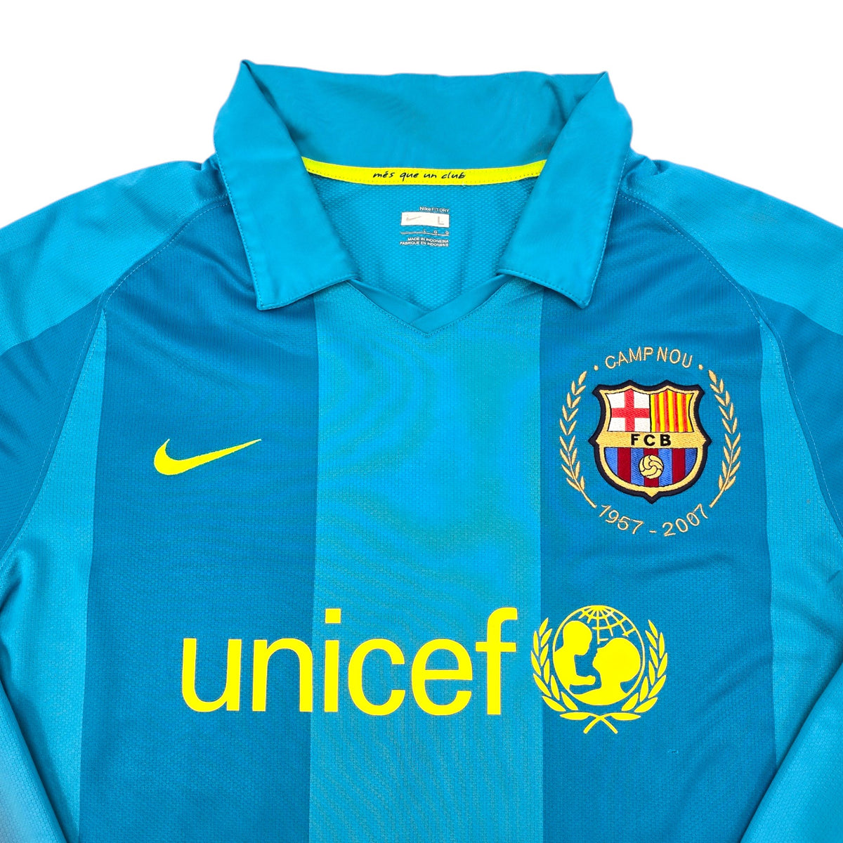 2007/08 Barcelona Away Football Shirt (L) Nike #10 Ronaldinho - Football Finery - FF204248