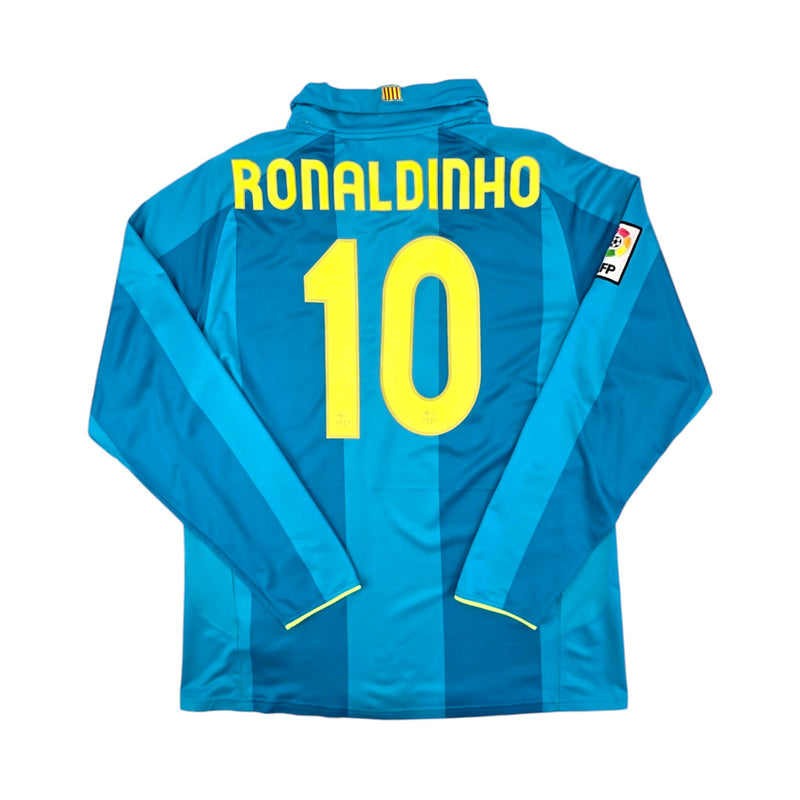 2007/08 Barcelona Away Football Shirt (L) Nike #10 Ronaldinho - Football Finery - FF204248