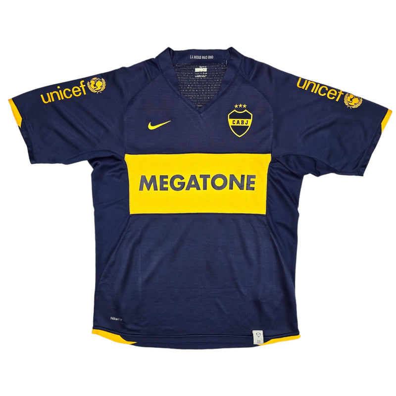 2007/08 Boca Juniors Home Football Shirt (M) Nike - Football Finery - FF204185