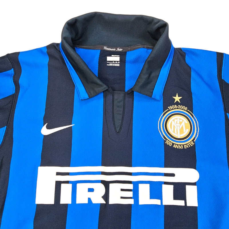 2007/08 Inter Milan Home Football Shirt (M) Nike #8 Ibrahimovic (Centenary) - Football Finery - FF203275