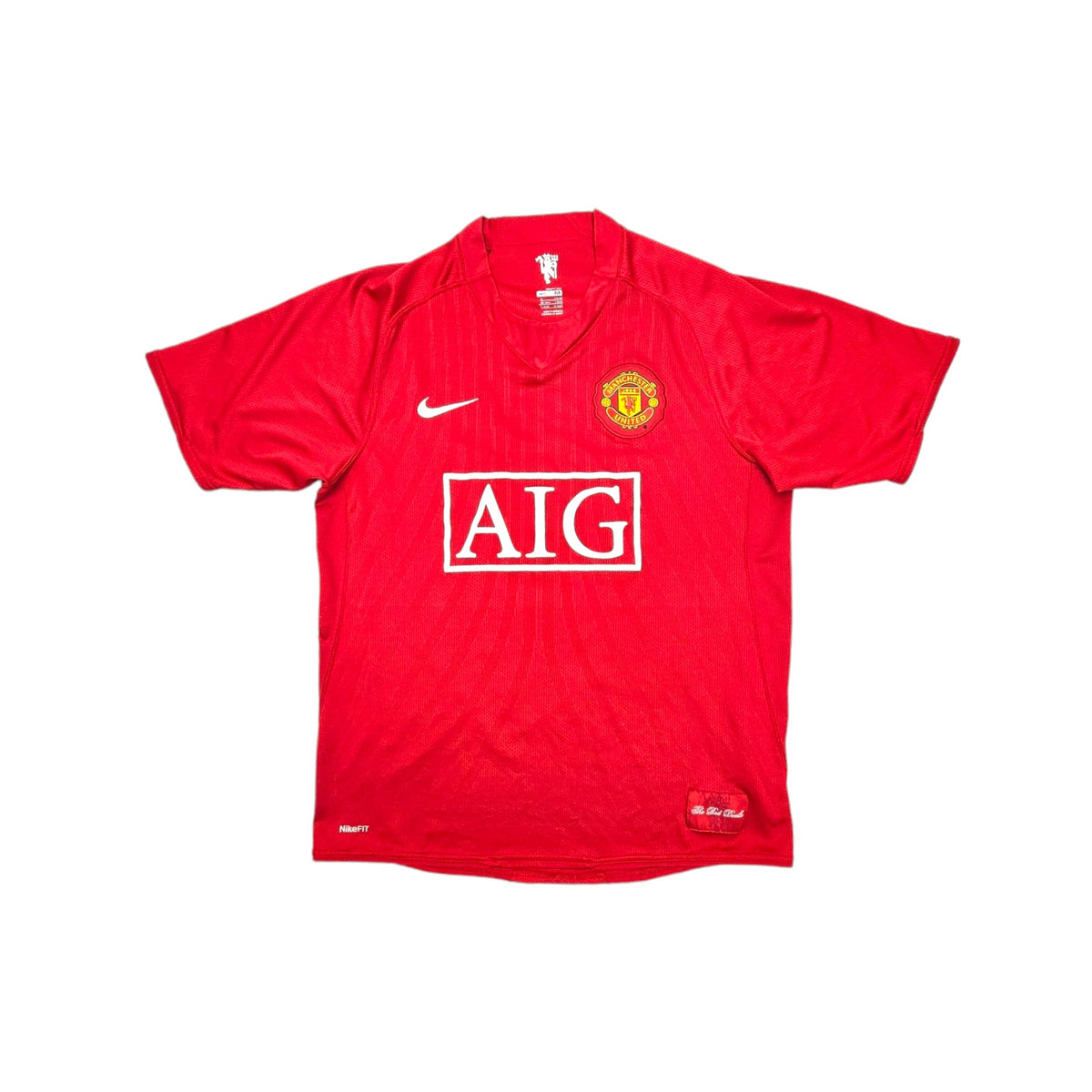 2007/08 Manchester United Home Football Shirt (M) Nike #32 Tevez - Football Finery - FF202554