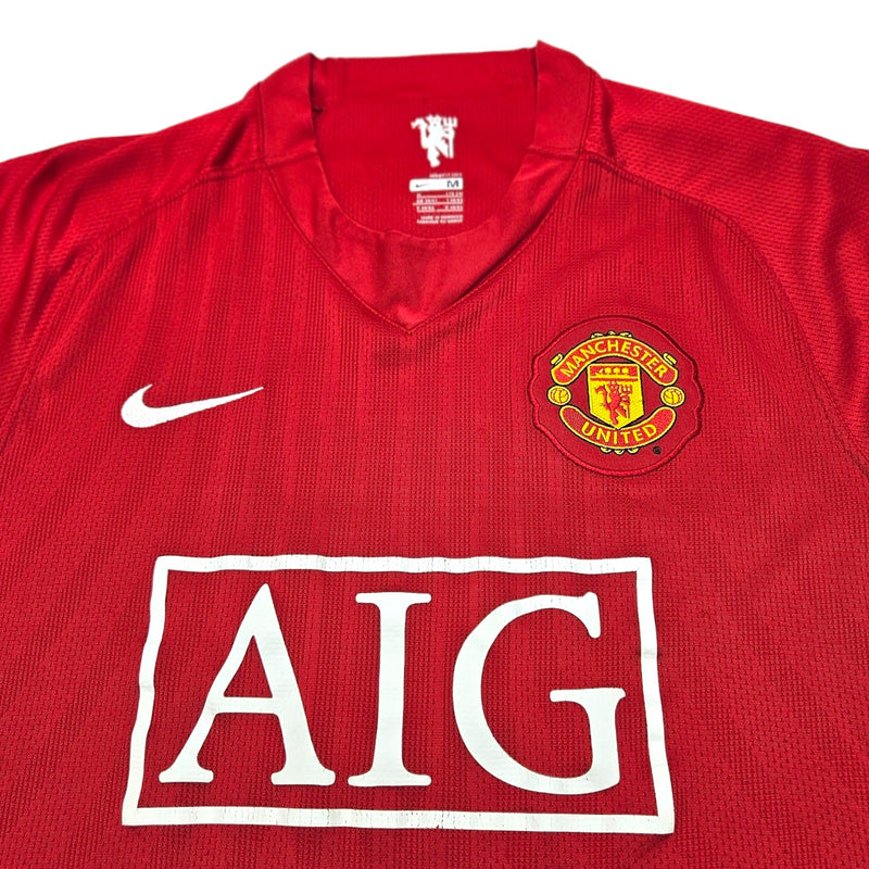 2007/08 Manchester United Home Football Shirt (M) Nike #32 Tevez - Football Finery - FF202554