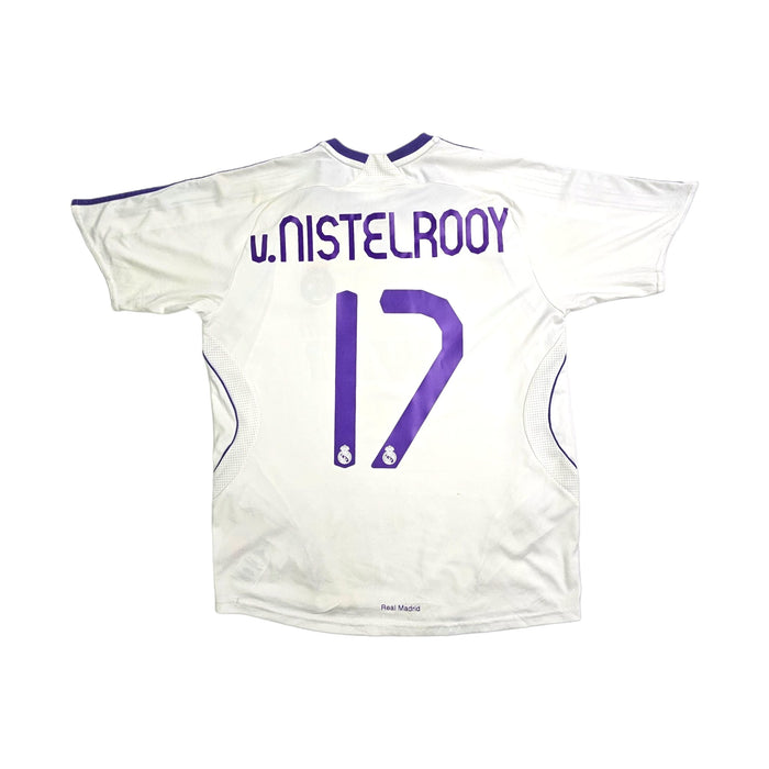 2007/08 Real Madrid Home Football Shirt (S) Adidas #17 v.Nistelrooy - Football Finery - FF203518