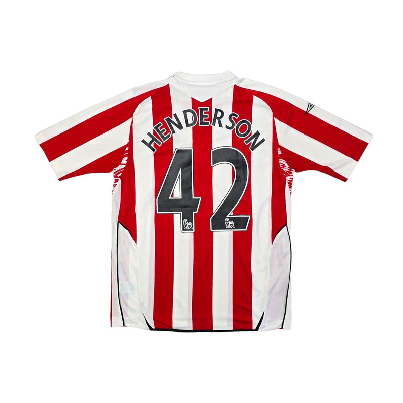 2007/08 Sunderland Home Football Shirt (L) Umbro #42 Henderson - Football Finery - FF203930