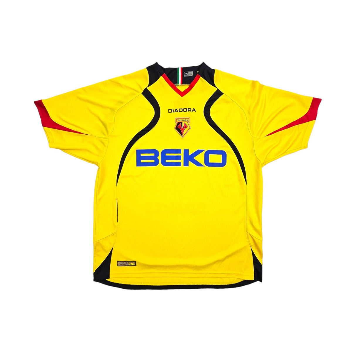 2007/08 Watford Home Football Shirt (XL) Diadora - Football Finery - FF203458