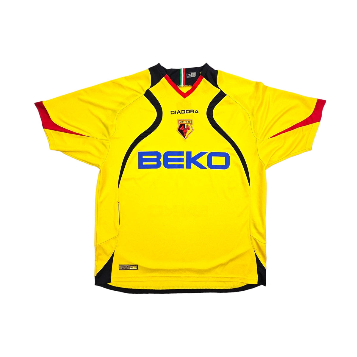 2007/08 Watford Home Football Shirt (XL) Diadora - Football Finery - FF203458