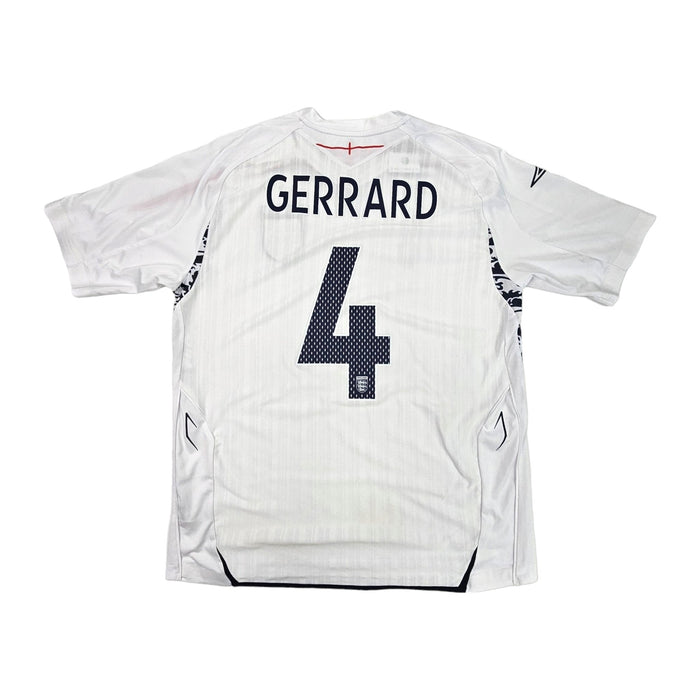 2007/09 England Home Football Shirt (XL) Umbro #4 Gerrard - Football Finery - FF203278