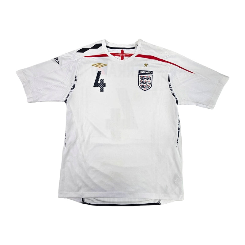 2007/09 England Home Football Shirt (XL) Umbro #4 Gerrard - Football Finery - FF203278