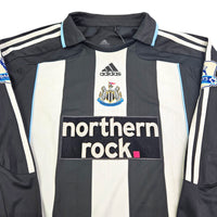 2007/09 Newcastle United Home Football Shirt (M) Adidas #7 Barton (Player Version) - Football Finery - FF203564