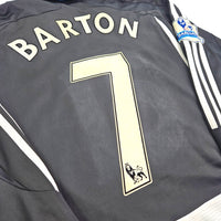 2007/09 Newcastle United Home Football Shirt (M) Adidas #7 Barton (Player Version) - Football Finery - FF203564